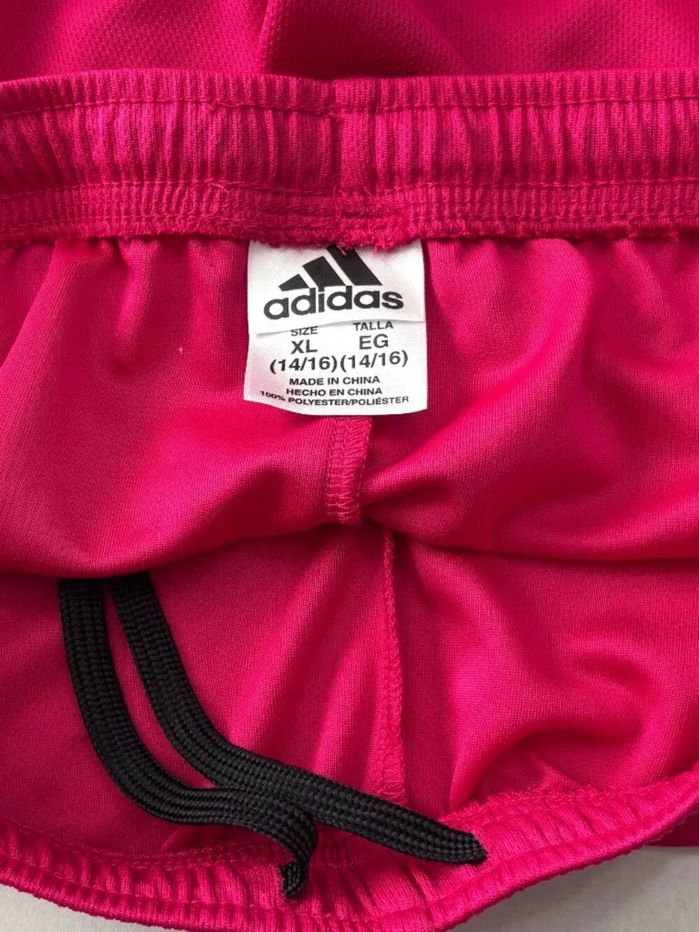 Adidas Girls Pacer 3-Stripe Active Shorts Size XL (14/16)